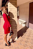Perfect dress. The fit was perfect. 
I purchased it for church and loved it. - Deedee P.