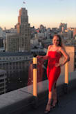 Obsessed with this dress. The coral red color is so nice and bright and stands out from the crowd. I ummed and ahhhed about whether to get the standard red or coral red and I'm glad I went for the latter. The adjustable straps are a GODSEND being a petite person! - Megan A.