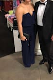 This jumpsuit is LIFE. Didn't even wear a bra! I love it so much! It is light and airy and also gives a lot of "give". I was pretty bloated, of course, and it still looked and felt so comfortable! - Jessica H.