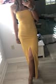 Love the color! Great material as well. Super cute and flattering. Length was my worry being tall but it's perfect, no complaints, highly recommend - Shannon H.