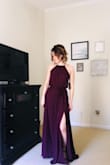This is absolutely perfect fitting. Normally I would buy a small, but I saw the fabric and the general look and was so glad I bought the x-small. It fits great on the length and flows so beautifully. - Anna F.