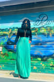 This maxi skirt is so beautiful!  It fits perfectly (size small) and the color green is so vibrant!  I'm thinking of ordering another one in orange. - Danielle R.