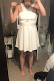 Ordered this for my engagement party and the fit was so weird! too tight under my chest (didn't zipper) !! also too much fabric for my chest overall just did not work for me- nice thick material though! - Lauren M.