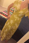 This dress just did not flatter at all! Nice material, and very comfortable, just not so great in the looks department. The color was also a bit off for me. Maybe it would look nice on someone with a much larger chest and/or chest to wait ratio, but it did nothing for me. - Lara S.