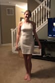 I'm using this as my grad dress. I bought the white and I'm so happy with it! I can never find a tighter dress that fits because they are all so short on me but this one is a great length! I wouldn't say it fits perfectly necessarily because my boobs have a lot of room in there, but it's nothing some sticky adhesives can't fix! :) - Izzy B.