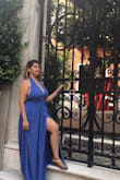 I love this maxi dress! It's super cute and comfortable! I wore it to my trip to Venice and received so many compliments! It is true to size but if you have a bigger bust I would size up as it does show cleavage. The dress is adjustable in the waist and can be tightened or loosened. It's a perfect Maxi dress for vacation or day in town! - Araceli R.