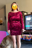 I hoped this dress would be so much more flattering. Bought this for a winter Vegas trip... I looked like I was stuffed into it. Sure, I have some "padding" on my midsection and my arms (nothing that I'm ashamed of though) and this dress just made things worse! Especially my arms. The fabric had NO give. Ultimately, returned! - Emily K.