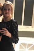 I got this dress last winter for a wedding and it was perfect! Slightly loose in the stomach area on me but you couldn't tell really from the front or side, I just noticed it wasn't tight on my stomach, little bunching fabric when I would sit but not significant. Sleeves and length weren't short on me and I'm tall!! - Lauren J.