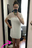 Ugh I LOVE how cute this dress is but it's an unfortunate no for me because of the length. I felt the medium was a bit big (even though it is a shift dress) and exchanged for a small, but a small was too short to be appropriate. Tall gals beware. - Shannon R.