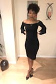 Loved it!! My first off the shoulder dress and it was perfect. Purchased it for a birthday dinner and have been able to wear is to a few events since. Goes with a variety of shoes and can be worn during almost any season. A regular strapless bra can be worn if needed. - Camille