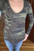 I love the fit and feel of the fabric, but the neckline was a little too low and wide for me and it fit a little funny around the seam. - Sarah B.