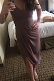 I originally ordered this dress in a medium and it was too large (at the bust/armpit area). I loved the style and color and re-ordered in a small and was thrilled! The small fit perfectly snug - I wore it with a strapless bra - and when I recently attended a wedding in Fort Myers, Florida, I was thrilled with how the dress looked and felt. 10/10 would recommend!! - Kiera S.