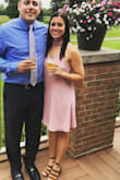 This dress is very pretty, especially the blush color. It was perfect for a wedding I went to last summer. I love the loose swing fit. I did have trouble finding a good bra to wear with it. The material isn't that thin, but you could see my strapless bra and pasties were a bit too scandalous for a wedding. But I ended up finding a good sticky bra that wasn't visible. - Kelly M.