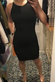 Love this dress. Fits perfectly and is sleek and sophisticated. I ordered a size small - Devon S.