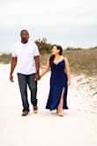 I wore this dress for my engagement pictures on the beach. I was very worried it would be too long because I'm super short and would be barefoot, but it was the perfect length. The chest area was surprisingly large, but I velcroed the middle together so it wasn't too revealing. Super comfortable, not too tight, very flattering for all sizes! - Erica W.