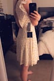 I love this dress but the back is so loose and flappy. I am going to return and try the extra small, but I will have to work out a little to fit into it. - Hilary A.