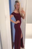 Material is high quality. Is flattering on curves. Material is nice and soft on skin and dress looks formal. Perfect for a wedding. Excited to wear it! - Sarah L.