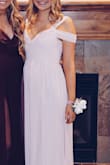 For someone who doesn't have much bust, this dress was a little tight around my bust. However, it was a great dress and looked so cute!! I wish I would've ordered a tiny bit bigger so that I would be able to lift my arms. - Shae R.