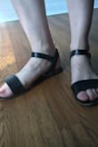 I have owned these sandals for a long time now, and they're still my go-to sandal. They've held up really well so far, and I wear them all the time! They're simple and sturdy and comfortable. PS. sorry for the poor photos of my feet, but the shoe is cute. - Liz R.