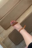 Cute shoe but runs small. I normally wear 7 in open toe heels and 71/2 running shoes, and this fit felt like one size smaller. - Carmen S.