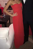 Love this dress! Ordered it for a formal and it fits perfectly. 5'5" 130lbs ordered a medium. Works great with pumps. - Kayla M.