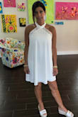 This pretty white dress is ideal for a nice dinner out or for the theater or a concert. It is chic and elegant and I love it!! - Susana S.
