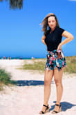These shorts give me life, and as someone who rarely wears shorts, that means a LOT. I did read other reviews that mentioned that these are see-through, but I did not find that to be a problem. The fabric is so dark you couldn't see anything if you tried. I sized up to a Medium for length, I have long legs and a short torso and wanted to make sure my butt was fully covered, so they're a little on the looser side but still flattering. These shorts are perfect for summer! - Andrea W.