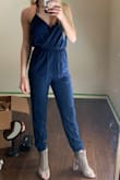 I am obsessed with this jumpsuit! It fits perfectly and I felt so chic and sexy in it! I love the fact that I can dress it up or down. The material is so soft and comfy. And of course- it has pockets! It doesn't get any better than that. - Arielle B.
