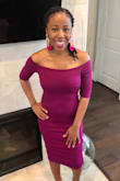 This dress was great for the semi-formal that I attended. It hugs all the right places and is just flattering. I can't wait to wear it again. It is quality material with some give but is definitely a keeper. - Heather W.