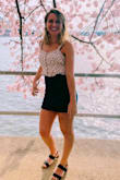 The top was very cute, I should have ordered a small because it was too big for me but it still fit alright and I love it very much. The material is thin and light which makes a nice spring top. - Alyssa S.