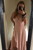 Really enjoyed this dress! Love the color and flow! Only thing is the slit isn't that obvious I sorta have to like real stick my leg out lol, and dress is a good length is you are 5'6" and above it might be a little long if you're shorter! But besides that loved it! The adjustable straps were perfect, I wore it to prom! - Kailani D.