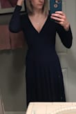 Love this dress! Very comfortable. A little to much clevage, but fashion tape worked perfectly. Got a medium. - Miranda K.