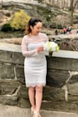 Spring is here and love is in the air! I absolutely LOVE the classy and delicate lace detail on this beautiful white dress. Truly a stunner for bridal showers, bachelorette parties, or graduation! - Jennifer S.