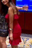 I love this dress.
Is true to size and comfy. 
Receive compliments all night!! - Maria J.