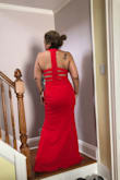 This dress fit like a glove, if you are looking for a red sexy dress get this one. - Janet D.