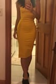 The dress is a soft stretchy fabric and it's quite long, which I like. It's a dress I'll wear out for cocktails or somewhere loungey. - Darrin N.