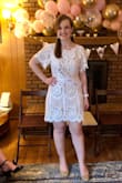 This dress is officially my new favorite dress! I wore it for my bridal shower and I got so many compliments! It's really comfortable and so flattering. I will continue wearing this all spring! - Laura D.