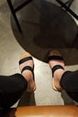 I really loved these shoes and they were super cute... however be aware that they make a bit of a "pfft" noise as you walk because of the padding. It's a bit annoying and awkward but the extra comfort can be worth it. I had no other complaints except for the fact that I have pretty wide feet, and so the straps fit a bit strange, and the shoes slid off a bit. I don't think that should be common, but you might want to avoid this shoe if you do have wide feet. - Ariel B.
