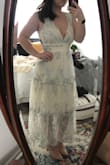 This dress is cute but wasn't super flattering on my petite curvy frame. I loved the colors and the fabric though! I ended up returning this. It also was a little bit big, but it's a pretty dress, probably just for someone a bit taller and slimmer! - Melissa W.