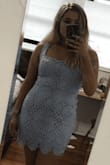 I bought this for graduation. I ordered a large and it fits really well everywhere. Also the color is so pretty in person and it's a little more vibrant in person. Came in 3 days before estimated arrival. Overall I'm happy with my purchase. - Alea J.