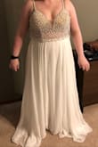 This dress only comes up to size 10, I am a size 14 but working my way down. (I still have over a year til the wedding, so no sweat, lol) The 10 actually nearly fits which makes me very happy! This dress is gorgeous and can't wait to wear it! - Melissa K.
