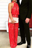 I got a lot of compliments wearing this to a ball! I didn't even have to alter anything which is a huge plus for someone my size! I love it so much I have another one in black! - Stella W.