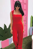 I wore this beautiful red jumpsuit to Alt Summit in Palm Springs this year. I can't count how many COMPLIMENTS I received. The compliments were just the icing on top because I felt my absolute best in this outfit. I felt COOL, POWERFUL and BEAUTIFUL. There were about 1500 women at Alt Summit this year, and everyone remembered me because I stood out. If you're a little bit introverted like me, and need a little help with conversation starters, WEAR THIS JUMPSUIT. It's definitely a conversation starter! ;) - Kelly M.
