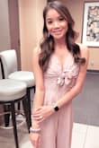 The material is nice. This fit perfectly! Flowy fit. I'm a little on the shorter side - so had to pull the straps tightest it goes and wear heels. But overall I loved this so much! - Kitty G.