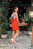 Light and comfy! The color is exactly as pictured. I received many compliments wearing this dress! - Veronica L.