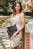 I ordered a small and medium in this dress to make sure I had the right size, and the small fit almost perfectly. I wish it was a tad tighter in my waist, but overall so comfortable and elegant! Obsessed with this dress! - Alexis N.