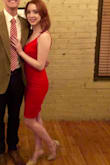 I ordered the small in red and wore it to a formal event. It was decently flattering up until I started in on the open bar, then I was glad that I wore Spanx! I felt amazing and the dress fit like a glove. I'm thinking about ordering in a different color! It was just enough skin to be sexy without being too much. If you are much bigger than me in the chest (I'm a 32D) you might have some trouble keeping the girls under control. For smaller chested gals, add a sticky bra and you'll have cleavage for days! - Kayleigh L.