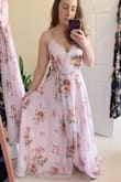 This dress is really beautiful but the way it fits is a little weird. The bust clasp is for sure not secure enough, so you would probably need to add a separate clasp or something. The fabric itself is really nice and sturdy with a nice weight to it. For a more formal spring or summer event, it would be beautiful! - Jamie G.