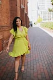 The maxi design fits loose and flowy. The bold lime color is so fun and playful for Spring. - Majesty A.