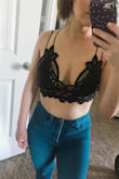 So cute and comfy. Perfect for a see through shirt. I wear a 32D and the small size is perfect. I love that the straps are adjustable too! - Sarah R.